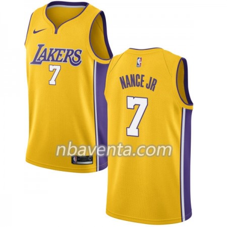 Camiseta Hombre Los Angeles Lakers Larry Nance Jr 7 Nike 2017-18 Oro Swingman Camiseta Hombre Los Angeles Lakers Larry Nance Jr 7 Nike 2017-18 Oro Swingman